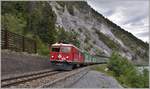 5757 mit der Ge 4/4 I 602  Bernina  und neuen Wechselpritschen für Valserwasser auf dem Weg nach Ilanz bei Trin.