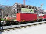 RhB - Gterwagen Typ Sbk-v 7707 im Bahnhof Chur am 07.05.2009