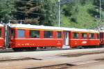 RhB - A 1251 am 28.06.1989 in Filisur - 1.Klasse Mitteleinstiegswagen in leichter Stahlbauart - bernahme 14.01.1939 - SWS/SIG - Fahrzeuggewicht 18,00t - Sitzpltze 36 - LP 17,63m - zulssige