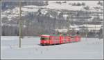 S1 1513 mit nicht alltglicher Zusammenstellung bei Bonaduz. ABt 1714, Be 4/4, B und nochmals Be 4/4. (12.02.2012)