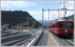 Be 4/4 514 Pendelzug nach Rhzns in Ems Werk.