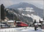 S1 1515 mit Steuerwagen 1716 bei Seewis-Pardisla. (12.02.2010)