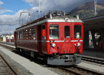 RhB: JUBILÄUM
     20 JAHRE CLUB 1889
ABe 4/4 501 auf Rangierfahrt in Samedan am 15. Oktober 2016.
Foto: Walter Ruetsch