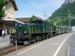  Krokodil  Ce 6/8 III . Ende der historischen Fahrt von Buchs/SG nach Sargans. Grund dafr das das Krokodil auf der Rheintallinie zwischen Buchs-Sevelen-Sargans  pendelte  war das 150 Jahre jubilum der Rheintallinie.