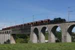 Anlsslich des Jubilums  50 Jahre Weiacher Kies  verkehrte am 14.6.12 ein Fotokieszug mit dem Krokodil Be 6/6 III 13302 von Hntwangen-Wil nach Zweidlen. Auf dem Rheinviadukt bei Eglisau wurde der Zug fr die Fotografen angehalten. An dieser Stelle ein grosses Dankeschn an das Team der Betriebsgruppe 13302, die diesen Anlass ermglicht hatte.