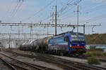 Siemens Vectron 193 521-2 durchfährt den Bahnhof Pratteln.