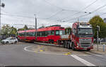 BERNMOBIL / Lviv Electrotrans Vevey-Tram 742 / Depot Bolligenstrasse Bern, 1. Oktober 2024<br>
Transport der Vevey-Trams in die Ukraine