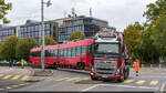 BERNMOBIL / Lviv Electrotrans Vevey-Tram 742 / Depot Bolligenstrasse Bern, 1. Oktober 2024<br>
Transport der Vevey-Trams in die Ukraine