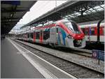 Der SNCF Régiolis Z 31503 (UIC 94 87 0031 503-9 F-SNCF) steht in Lausanne für Léman-Express Testfahrten bereit.