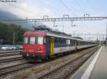 Gut Miene zum bösen Spiel machte am 14.6.2014 der RBe 540 053-6 (am anderen Ende der RBe 540 075-9) in Ziegelbrücke.