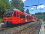 SZU Be 510 Stadler-Triebzug fährt als S10 gleich von Ringlikon in Richtung Uetliberg.