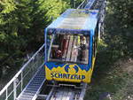 11. Oktober 2019, Schatzalp Seilbahn in Davos. 