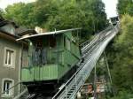 Funiculaire Fribourg/Freiburg.Viele der frheren  Wasserballast  Standseilbahnen wurden mitte des vorigen Jahrhunderts auf elektrischen Betrieb umgestellt.In der Schweiz blieb nur noch diese als