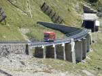 Niesen Bahn - Wagen 3 unterwegs in Oberen Linienabschnitt am 23.09.2014