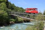 Ein Wagen auf der Bergfahrt in der 1.Sektion,2118m länge mit max.66% Steigung.28.05.15