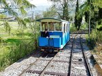 Oldtimerwagen der Standseilbahn Kriens-Sonnenberg (KSB) bei der Ausweichstelle - 23.04.2015