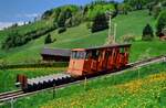 Schweizer Standseilbahn Les Avants - Sonloup (19.05.1986)