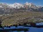 Berge und Bahn - Die Standseilbahn Unterwasser - Iltios kurz vor Erreichen der Bergstation auf 1341 m.ü.M.