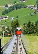 Drahtseilbahn Unterwasser - Iltios im Toggenburg Wagen 2 unterwegs am 05.07.2015