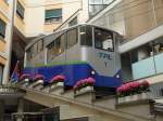 TPL Funicar - Wagen 1 bei der einfahrt in die Talstation von Lugano am 13.05.2009