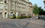 Bern SVB Tram 3 (SWS/BBC/MFO Be 4/4 103 + FFA B 323) Effingerstrasse / Hirschengraben am 30.