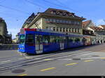 RBS / Bern Mobil - Tram Be 4/10  81 unterwegs auf der Linie 6 in der Stadt Bern am 06.11.2022