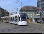 Bern Mobil - Be 6/8  669 mit Werbung unterwegs in der Stadt Bern am 17.06.2023