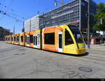 Bern Mobil - Tram Be 6/8  653 unterwegs in der Stadt Bern am 2024.07.23