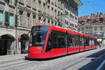 Be 6/8 Combino 663, auf der Linie 8, bedient am 09.07.2024 die Haltestelle Bärenplatz. Aufnahme Bern.