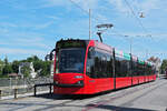 Be 6/8 Combino 763, auf der Linie 9, überquert am 09.07.2024 die Kornhausbrücke. Aufnahme Bern.