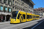 Be 6/8 Combino 667 YB Tram, auf der Linie 9, bedient am 09.07.2024 die Haltestelle Bärenplatz. Aufnahme Bern.