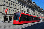 Be 6/8 Combino 662, auf der verkürzten Linie 8, fährt am 09.07.2024 zur Endstation beim Bahnhof Bern.