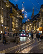 Bernmobil Combino 656 / Bern Marktgasse, 22. Dezember 2024<br>
9 Wankdorf Bahnhof - Wabern