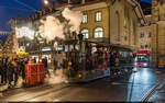 Bernmobil historique Dampftram G 3/3 12 / Bern Bärenplatz, 22. Dezember 2024<br>
Dampftram Bern Adventsfahrten