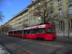 Be 4/8 mit der Betriebsnummer 737 auf der Linie 3 in der Bundesgasse in Bern. Die Aufnahme stammt vom 18.02.2013.
