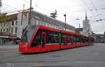 Be 6/8 mit der Betriebsnummer 656 auf der Linie 9 beim Bubenbergplatz. Die Aufnahme stammt vom 08.11.2013.