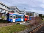 RBS / Bern Mobil - Tram Be 4/10  82 unterwegs bei Gümligen am 22.11.2014