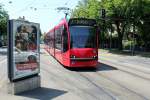 Bern Bernmobil Tram 7 (Siemens Combino Be 4/6 753) Thunstrasse / Brunnadernstrasse am 7. Juli 2015.