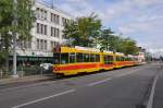 Be 4/8 mit der Betriebsnummer 243 und der Be 4/6 111 fahren zur Endstation in Aesch auf der Linie 11.