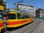 BLT - Tram Be 4/6  107 unterwegs auf der Linie 10 in der Stadt Basel am 04.05.2012