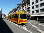 BLT - Tram Be 4/8  234 unterwegs auf der Linie 10 in der Stadt Basel am 04.05.2012