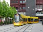 BLT - Tram Be 6/10  161 unterwegs auf der Linie 11 in der Stadt Basel am 04.05.2012
