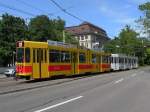 Be 4/6 mit der Betriebsnummer 262 und der Be 4/8 240 auf der Lnie 11 fahren zum Aeschenplatz.