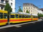 BLS - Tram Be 4/6 101 unterwegs auf der Linie 10 in der Stadt Basel am 25.05.2012