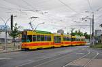 Be 4/8 202 und der Be 4/6 231 auf der Linie 11 kurz vor der Haltestelle M-Parc. Die Aufnahme stammt vom 24.05.2014.