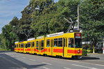 Be 4/8 251 zusammen mit dem Be 4/6 201, auf der Linie 11, fahren zur Haltestelle am Aeschenplatz. Die Aufnahme stammt vom 04.08.2016.