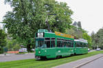 Be 4/4 493, zusammen mit dem B4S 1501, fahren zur Haltestelle Grosspeterstrasse.