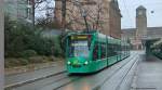 BVB Basler Verkehrs-Betriebe Be 6/8 319  Combino  am 02.01.04 beim Bahnhof Basel Bad Bf