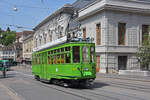 Restaurant Tram Be 4/4 450  Dante Schuggi  fährt den Steinenberg hoch zur Haltestelle Bankverein. Die Aufnahme stammt vom 13.08.2021.