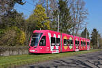 Be 4/6 Flexity 6002 mit der Werbung für AVEC NOW, auf der Linie 15, fährt zur Haltestelle Hauensteinstrasse. Die Aufnahme stammt vom 22.03.2022.